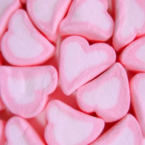 Marshmallow Hearts Retro Sweets