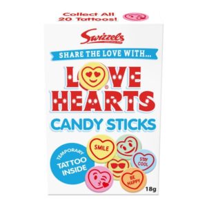 Swizzels Love Hearts Candy Sticks Retro Sweets