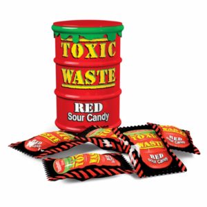 Toxic Waste Red Retro Sweets
