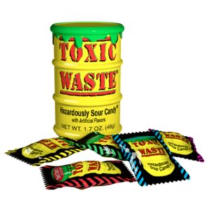 Toxic Waste Yellow Retro Sweets